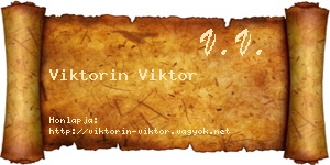Viktorin Viktor névjegykártya