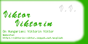 viktor viktorin business card